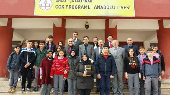 Milli Eğitim Müdürümüz Dr. Şaban KARATAŞ, Müdür Yardımcımız Avni GÜNAY ile birlikte Çatalpınar Kaymakamı ve  İlçedeki okulları ziyaret etti.
