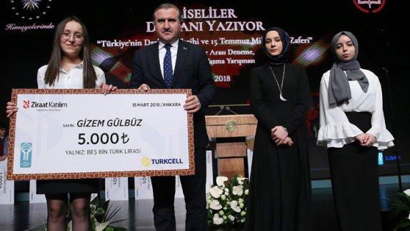 “Liseliler Destanı Yazıyor” Yarışmasında Ordu Türkiye Üçüncüsü Oldu