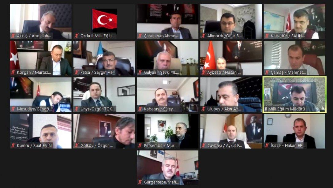 İl Millî Eğitim Müdürümüz Mehmet Fatih VARGELOĞLU İlçe Millî Eğitim Müdürleriyle Toplantı Yaptı