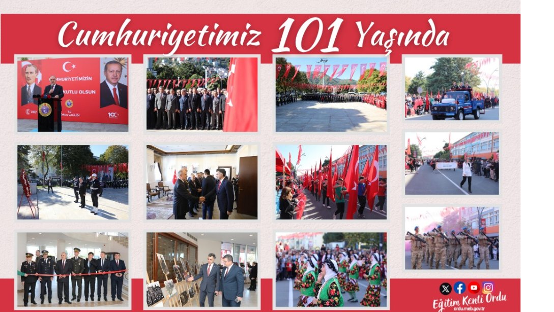 Cumhuriyetimizin 101. Yılı, İlimizde Coşkuyla Kutlandı