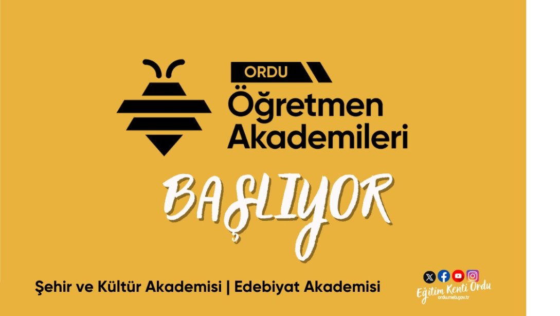 Ordu Öğretmen Akademileri Başlıyor