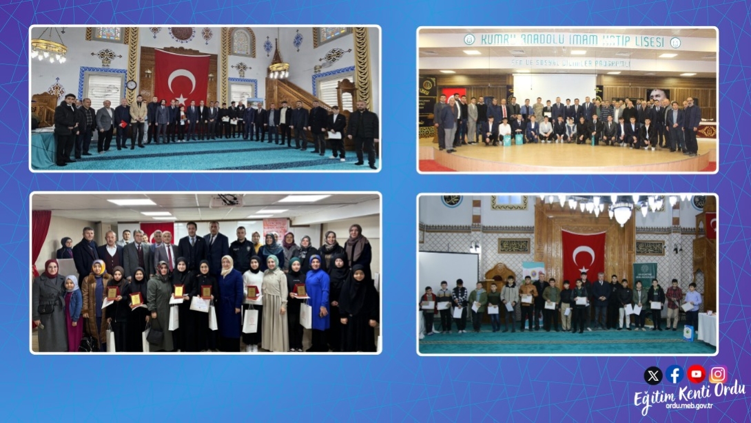 Eğitim Kenti Ordu'muzda İmam Hatip Ortaokulları ve Anadolu İmam Hatip Liseleri Mesleki Yarışmaların İl Finalleri Gerçekleştirildi