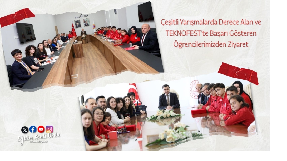 Çeşitli Yarışmalarda Derece Alan ve TEKNOFEST'te Başarı Gösteren Öğrencilerimizden Ziyaret